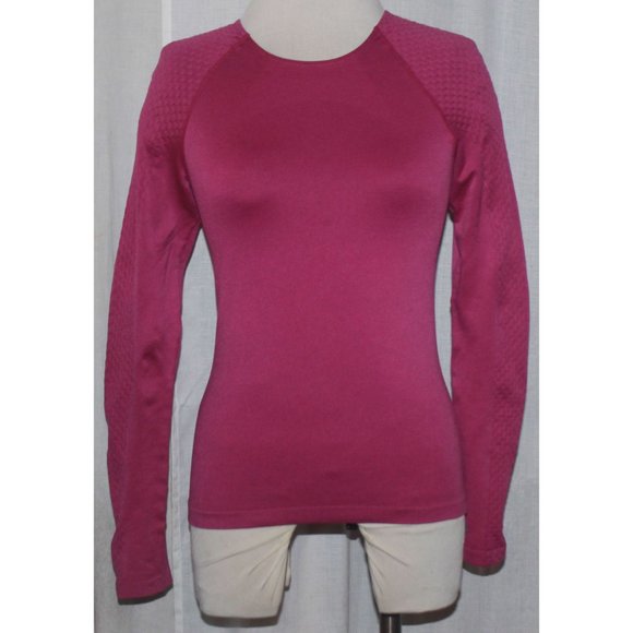 Women's Champions Burgundy Dri-Tech Athletic Long Sleeve Stretch Top Size M - Picture 1 of 5